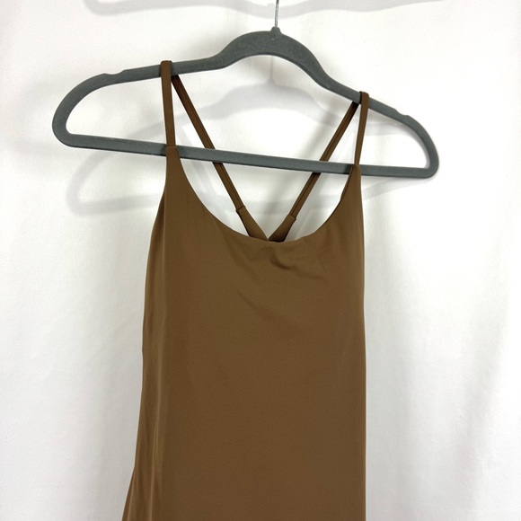 Halara SoftlyZero Plush Backless Active Dress Easy Peezy Edition Sz 4 Brown NWT - Picture 2 of 9